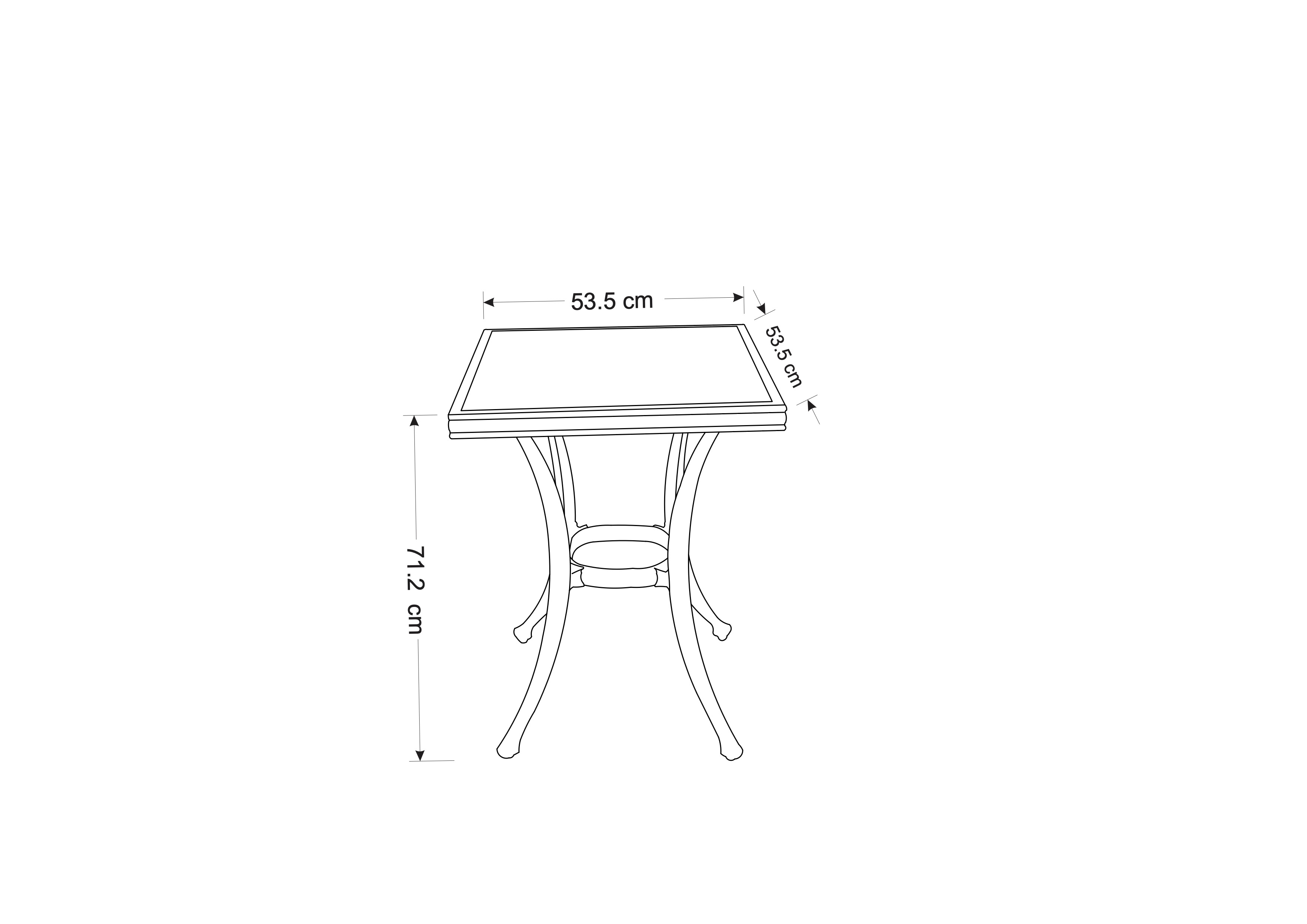 Buxton Bistro Set dimensions